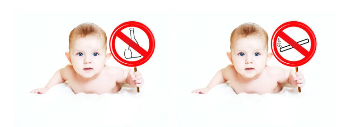 Alcohol en tabak tijdens zwangerschap beïnvloeden kinderbrein